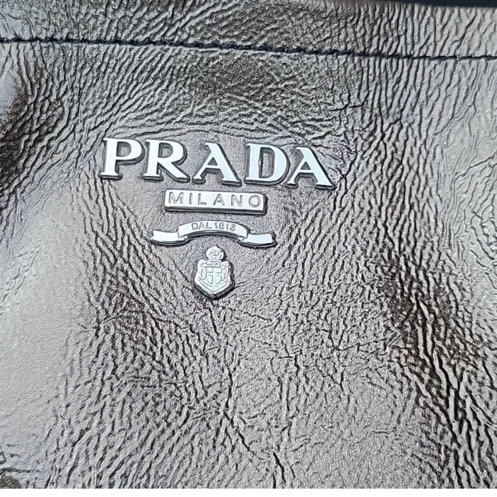 Prada Panier Patent Leather Handbag